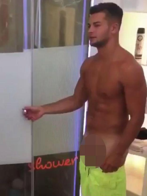 The leaked footage shows Love Island's Chris in all his glory. Source: The Sun