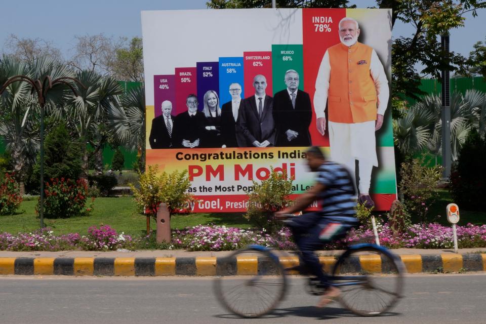 The Indian government has seized upon its role as host of this year’s G20 summit and mounted an advertising blitz that stresses India’s growing clout under Prime Minister Narendra Modi.