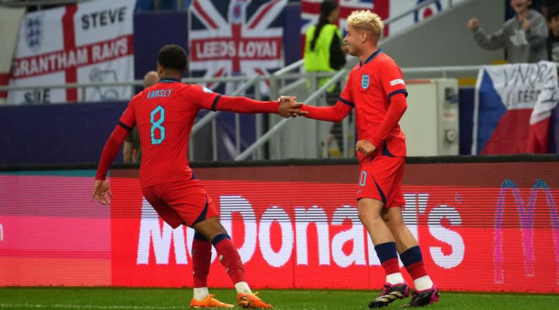  Emile Smith Rowe and Jacob Ramsey for England U21s 