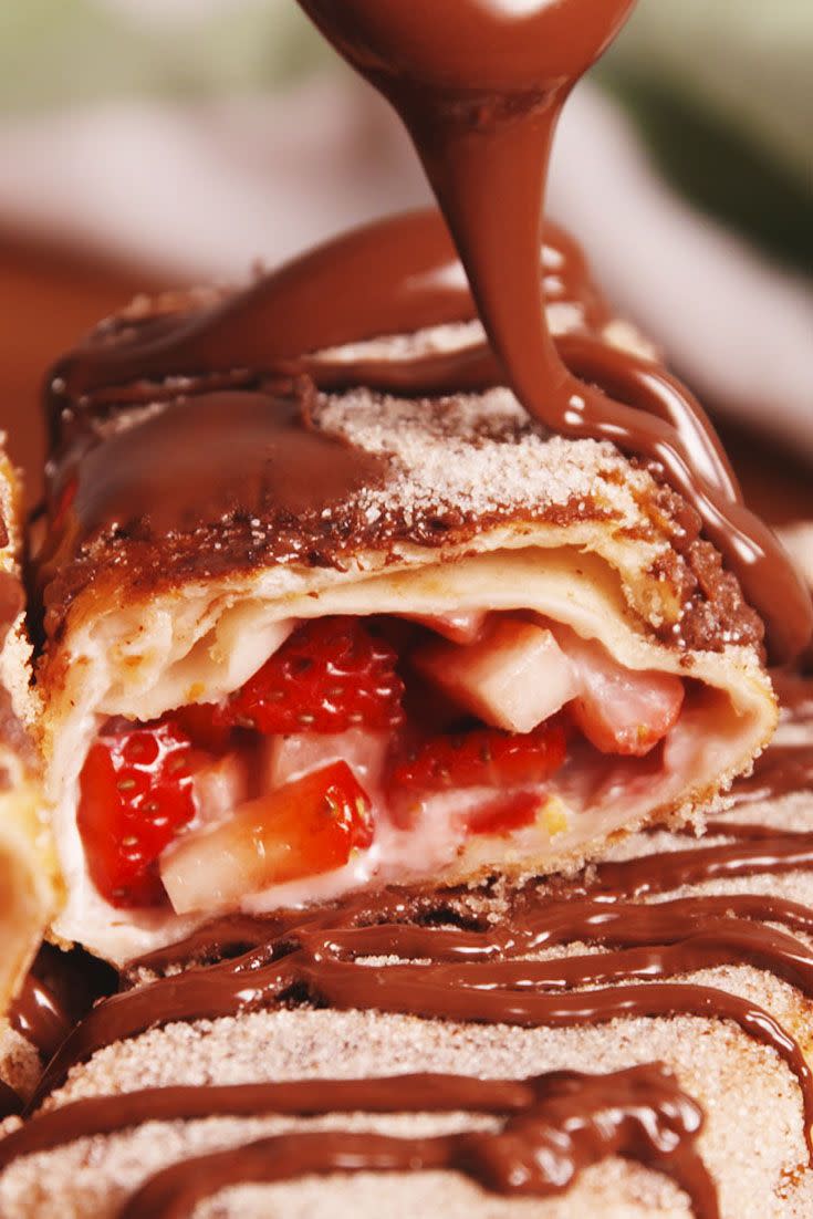 Strawberry Cheesecake Chimichangas