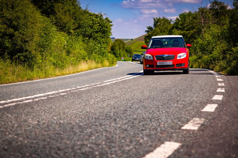 A car on an A road