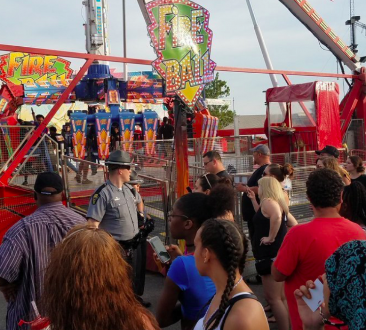 The accident occurred on the opening day of the fair (AP)