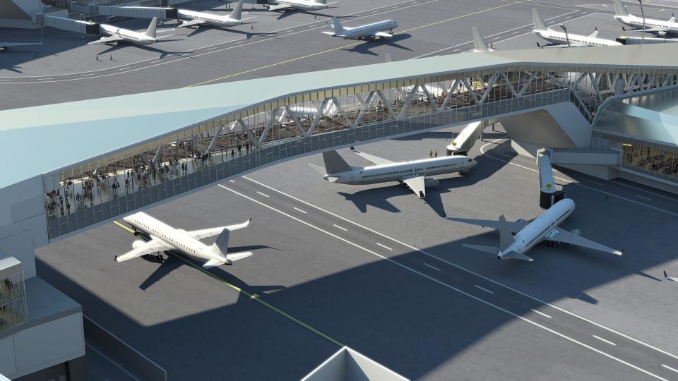 LaGuardia airport island gates