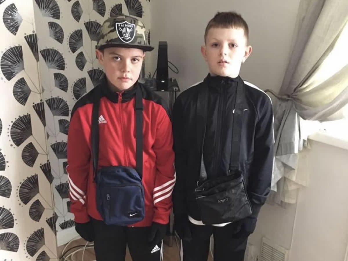 Kyrees Sullivan and Harvey Evans as younger boys (Sourced)