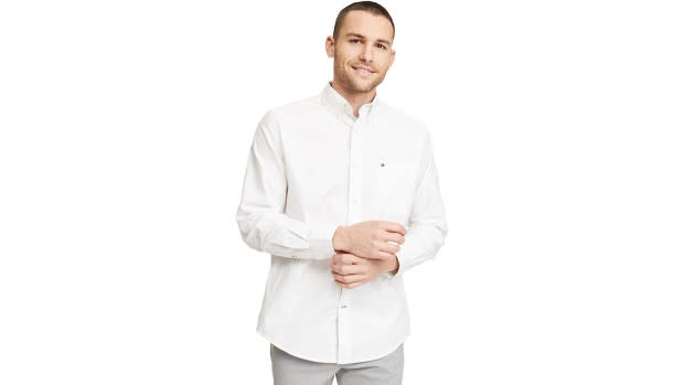 <p><a href="https://www.amazon.com/Tommy-Hilfiger-Sleeve-Classic-Stretch/dp/B084KY8MDY?&linkCode=ll1&tag=arena_mj_buttondowns0615-20&linkId=e500b6eb4f91d3f63db99848cad82e5a&language=en_US&ref_=as_li_ss_tl" rel="nofollow noopener" target="_blank" data-ylk="slk:Amazon;elm:context_link;itc:0;sec:content-canvas" class="link ">Amazon</a></p>