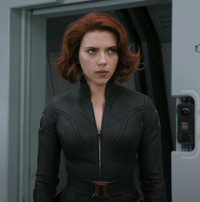 An evolution of Black Widow's costume, which is less tight