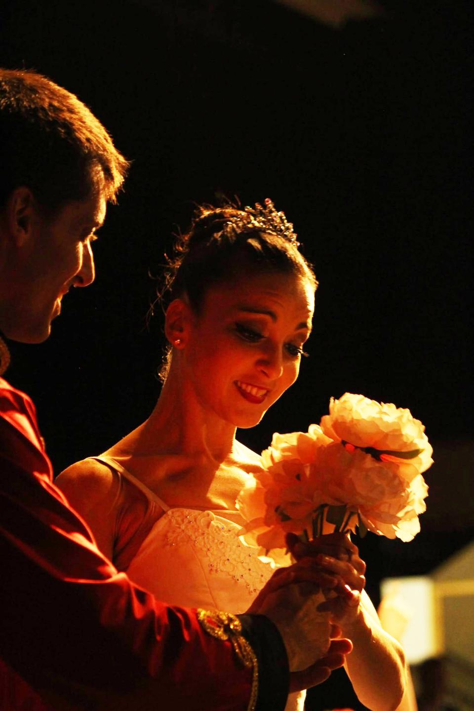 Clara receives the Nutcracker doll in during last year's Montgomery Ballet production.