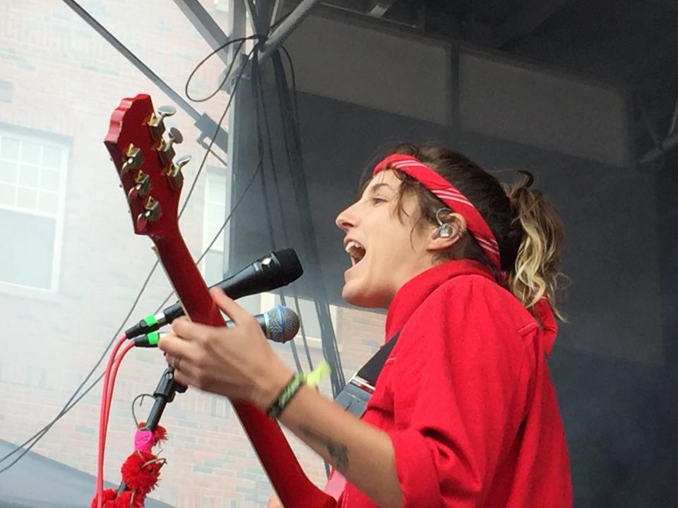 Caroline Rose performs on the main stage during the Waking Windows festival in Winooski on May 4, 2019.