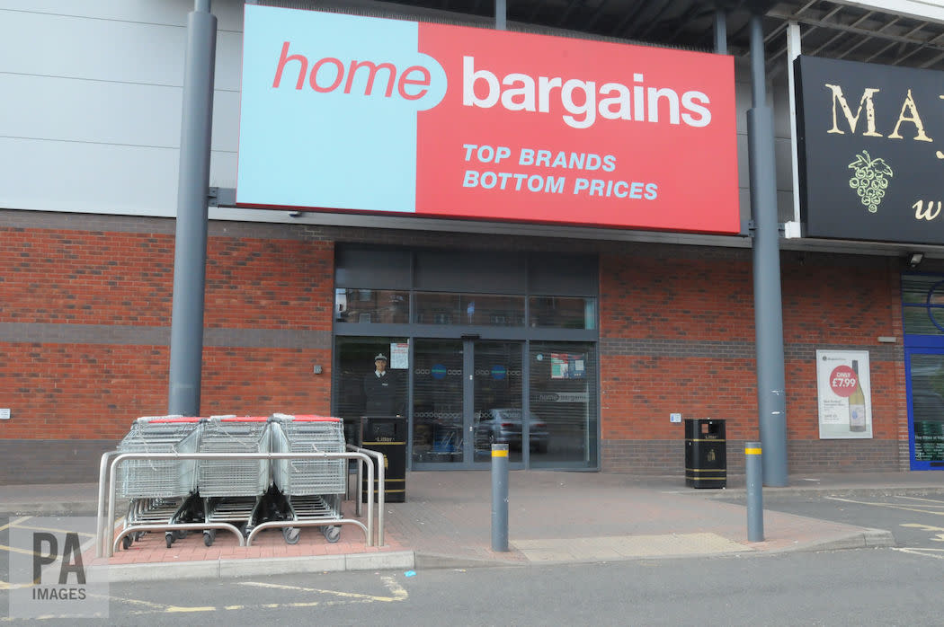 A three-year-old boy suffered serious burns to his face and arm at the Home Bargains store in Tallow Hill, Worcester (Picture: PA)