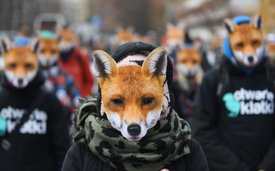 ‘Day without fur’ demonstration in Warsaw