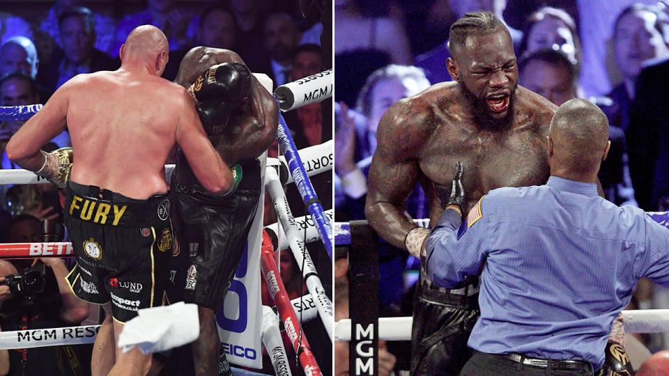 Deontay Wilder was initially furious at the decision to end the fight. Pic: Getty