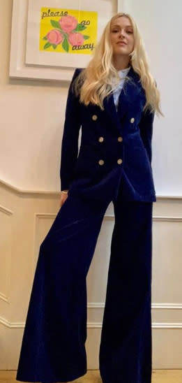 Fearne Cotton s blue velvet suit is too dreamy and wait til you