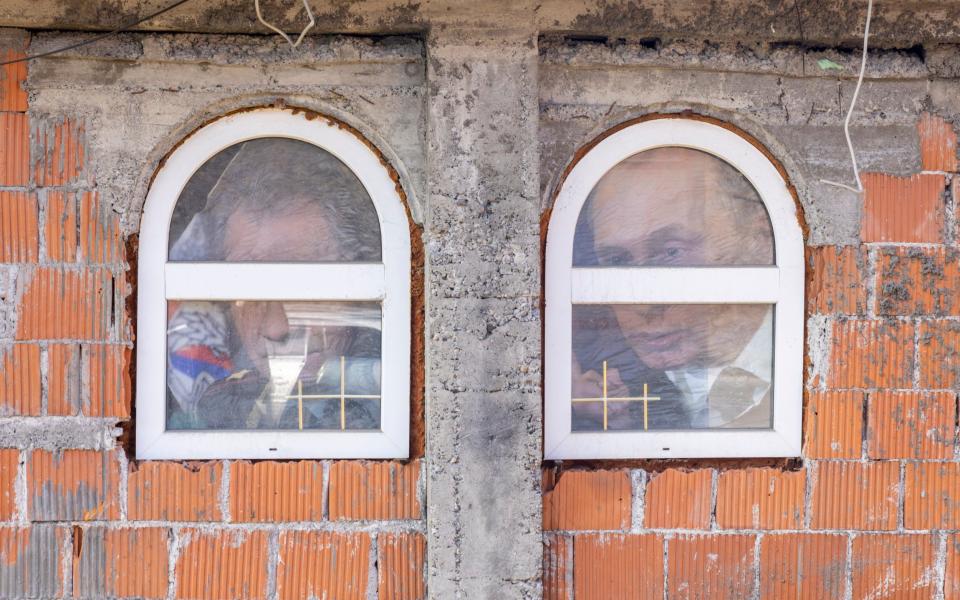 A Kosovan Serb petrol station adorned with pro Putin imagery - Heathcliff O'Malley