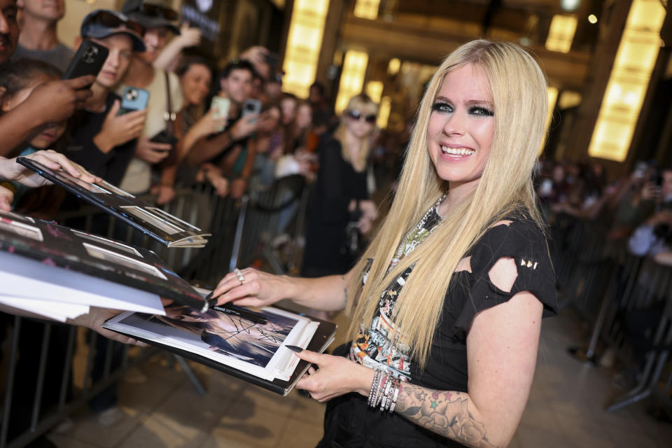 Avril Lavigne at the 2024 iHeartRadio Music Awards held at the Dolby Theatre on April 1, 2024 in Los Angeles, California.