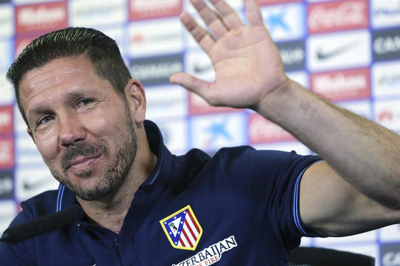  El entrenador del Atlético de Madrid, el argentino Diego Simeone, podría ser papá a sus 45 años. EFE/Zipi