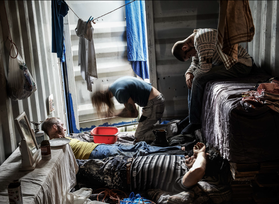 Construction workers in an image from the Invisible People series commissioned by the National Crime Agency: Rory Carnegie