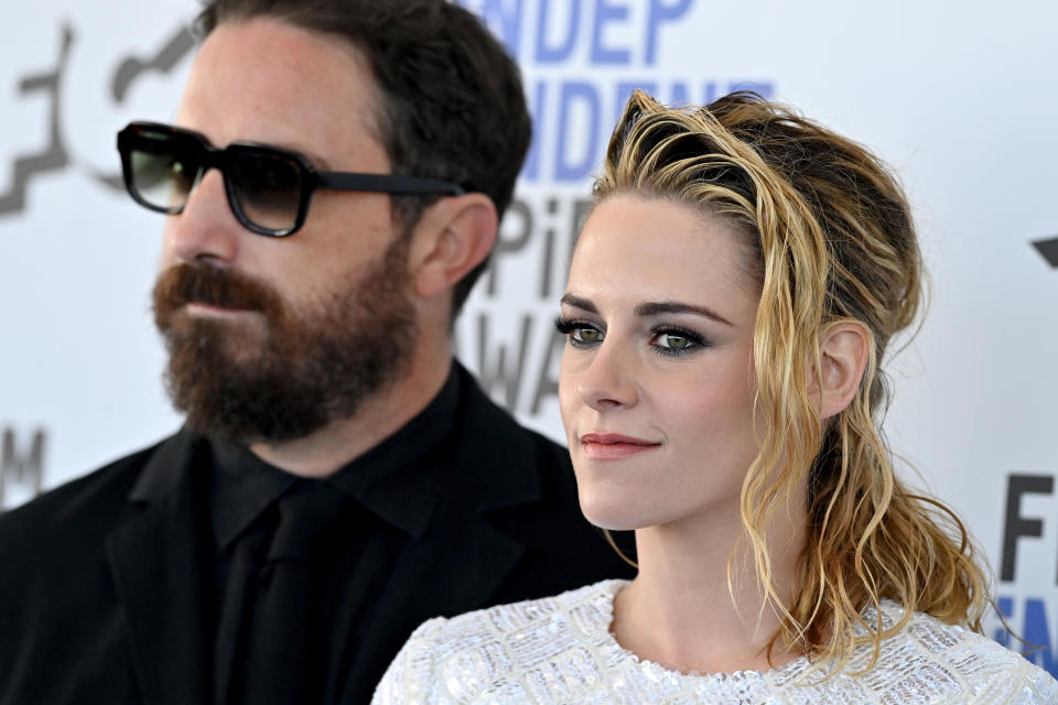 Pablo Larraín and Kristen Stewart attend the 2022 Film Independent Spirit Awards on March 06, 2022 in Santa Monica, California. (Photo by Axelle/Bauer-Griffin/FilmMagic)