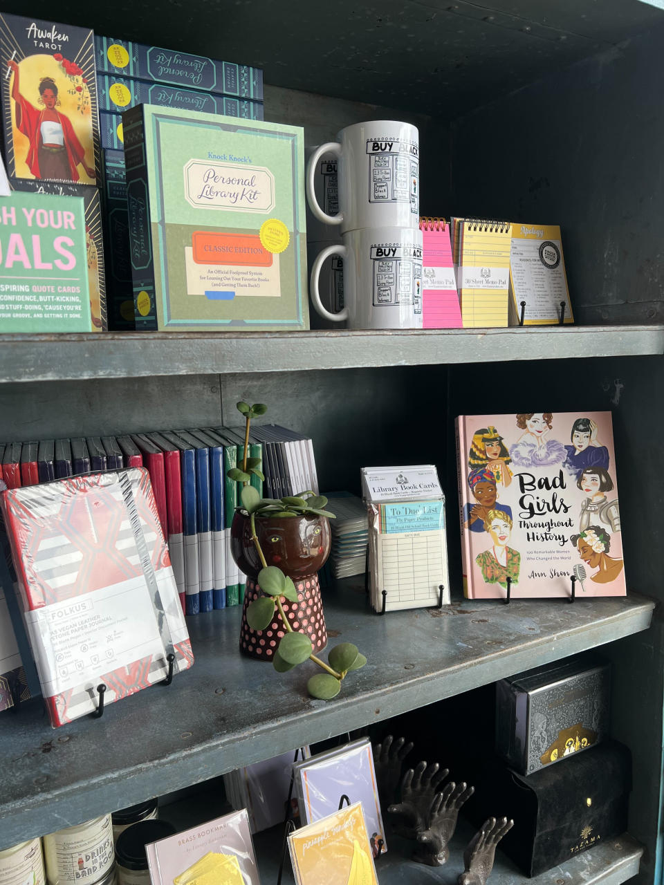 Books and gifts line the shelves at the new bookstore. (Rania Soetirto / TODAY)