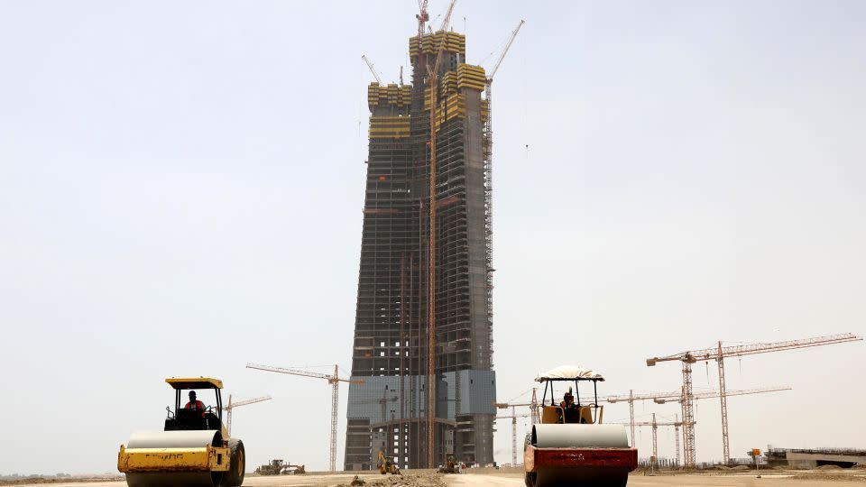 Work halted on the unfinished Jeddah Tower in 2018. - Amel Pain/EPA-EFE/Shutterstock