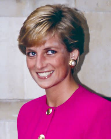 Julian Parker/UK Press Princess Diana visits the Theatre Museum in 1990