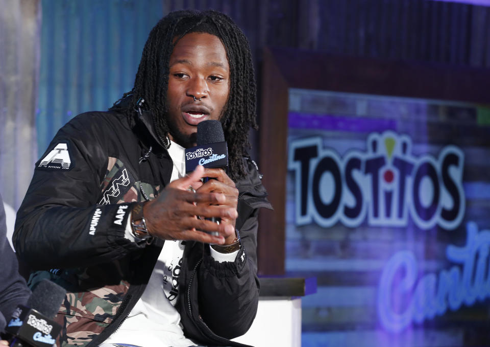 Saints’ running back Alvin Kamara said teams wanted him to change his appearance before he was drafted last year. (AP)