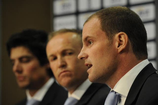 Strauss (right) stepped down as captain and retired from one-day cricket (Rebecca Naden/PA).