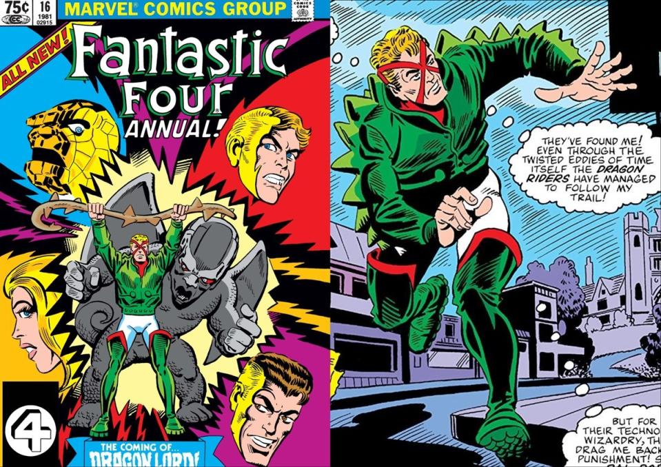 Fantastic Four Annual #16 from 1981, the first appearance of Dragon Lord, created by Steve Ditko.