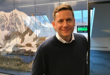 Hurtigruten CEO Daniel Skjeldam poses for a picture in Oslo, Norway November 15, 2018. Picture taken November 15, 2018. REUTERS/Ole Peter Skonnord