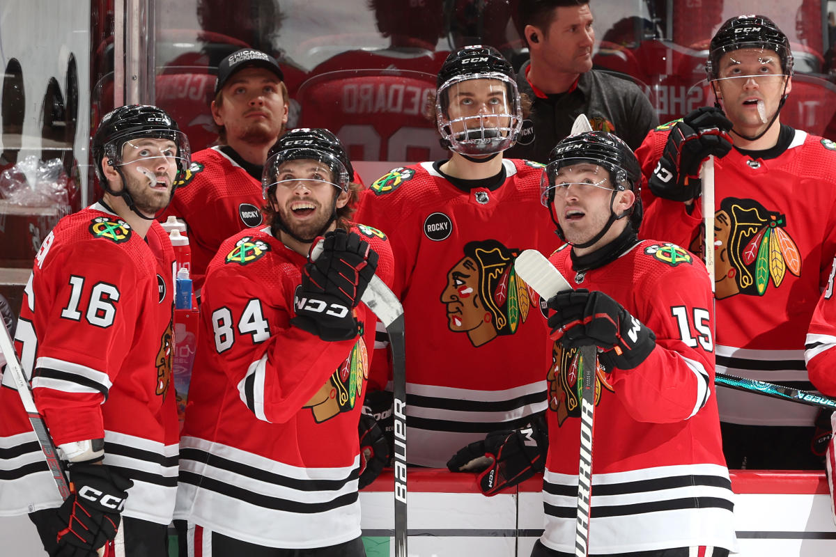 Blackhawks' Landon Slaggert has memorable day with first multi-point game in NHL