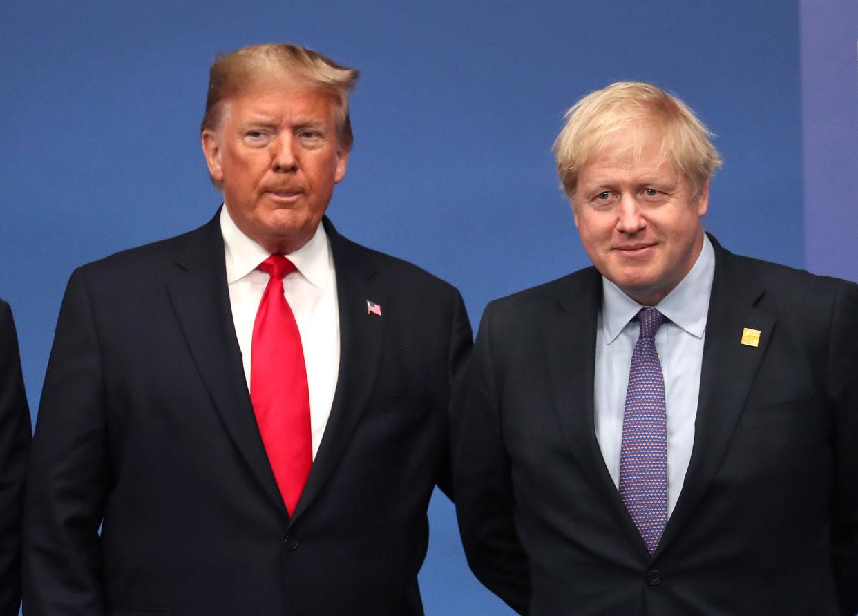 Donald Trump and Boris Johnson at the NATO summit in 2019 (Getty Images)