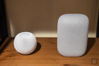 Apple HomePod mini and Google Nest Audio.