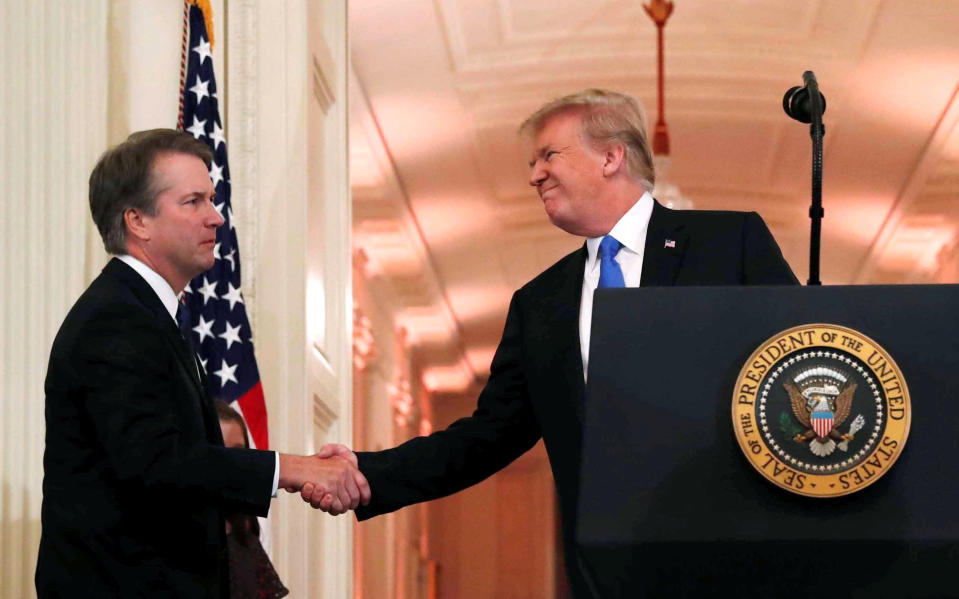 Donald Trump and Brett Kavanaugh