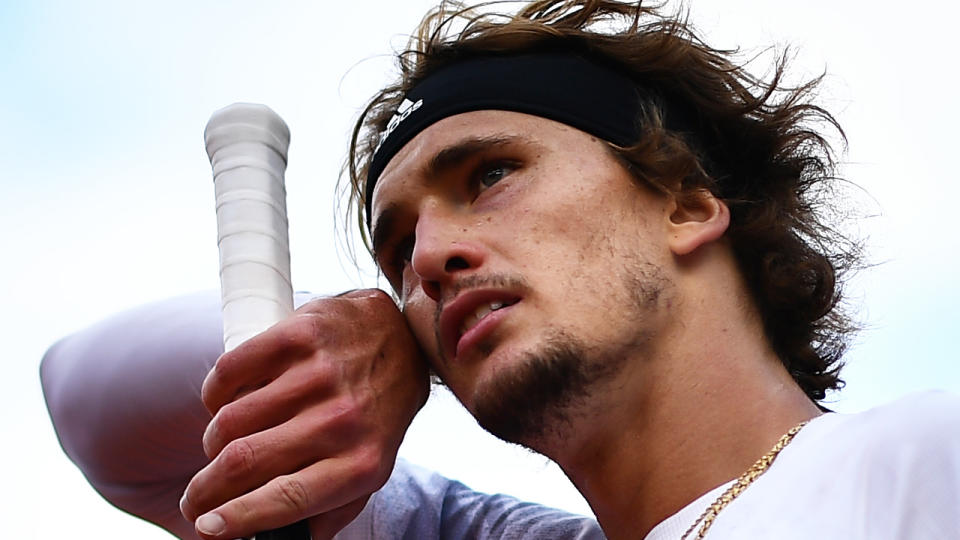 Alexander Zverev is pictured during the French Open.