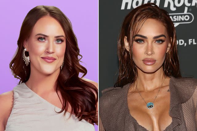 <p>Adam Rose/Netflix; Alberto Tamargo/Getty Images</p> From left: Chelsea Blackwell and Megan Fox