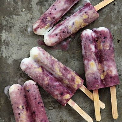 Blueberry Cabernet Cheesecake Popsicles