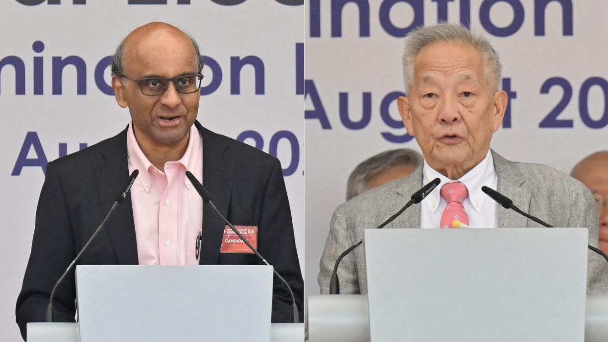 Singapore presidential candidates Tharman Shanmugaratnam and Ng Kok Song address mental health concerns among youths and combat political corruption during the show.