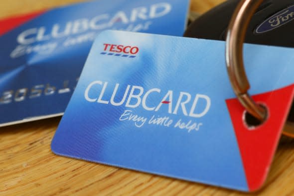 A general view of a Tesco Clubcard