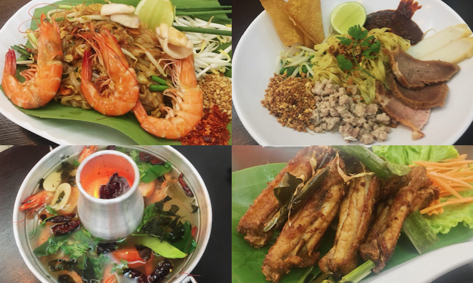 (From top left, clockwise) Phad Thai, Sukhothai Noodles, Hatyai Fried Chicken with Herbs, Tom Yum Soup. (Photos: Gabriel Choo/Yahoo Lifestyle Singapore)