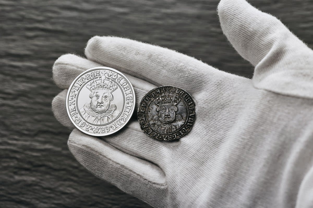 The new Henry VIII Royal Mint coins feature a remastered portrait of the Tudor king ( Royal Mint/PA)