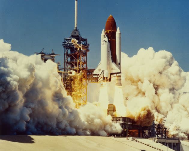 On January 28, 1986, the space shuttle Challenger (STS-51L) took off from the Kennedy Space Center in Florida. Seventy-three seconds later, the shuttle exploded. (Photo: MPI via Getty Images)
