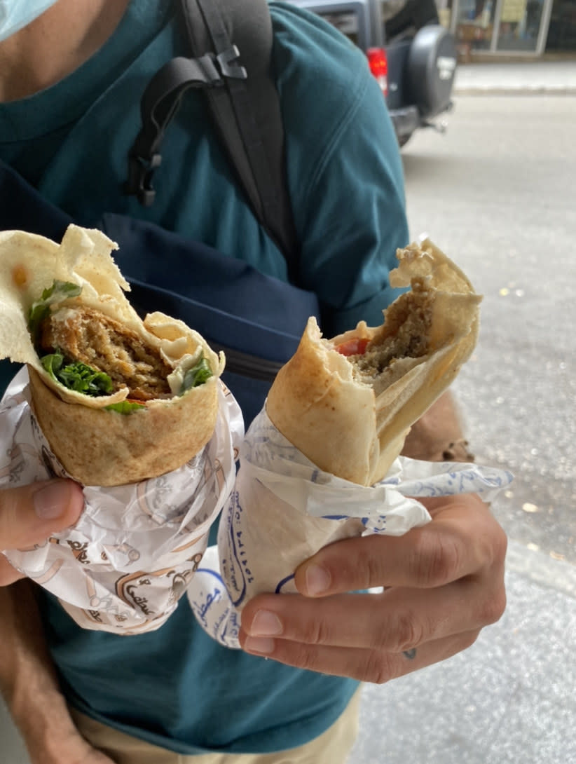 Falafel sandwich in Beirut
