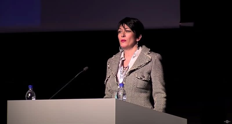 FILE PHOTO: Ghislaine Maxwell speaks at the Arctic Circle Forum in Reykjavik