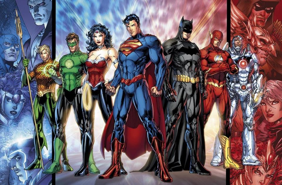 Jim Lee's rendition of the New 52 era Justice League from 2011. 