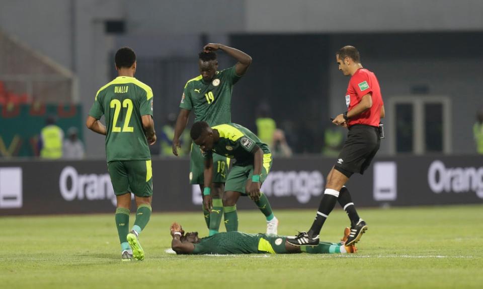 Senegal have been accused of risking the health of Sadio Mane after the Liverpool forward’s head injury in the win over Cape Verde (Sunday Alamba/AP) (AP)