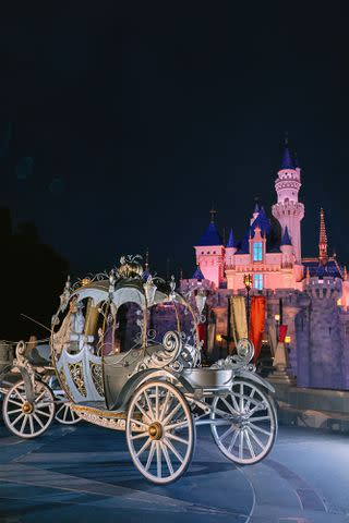 <p>Jenna Henderson/Disney</p> The Cinderella Platinum Coach, a new addition to the fleet of DisneyÃ¢Â€Â™s Fairy Tale Weddings carriages, is now available at Disneyland Resort in Southern California. It features details inspired by the classic Disney love story, Cinderella, and will allow couples to elevate their wedding experience with a special touch of Disney magic