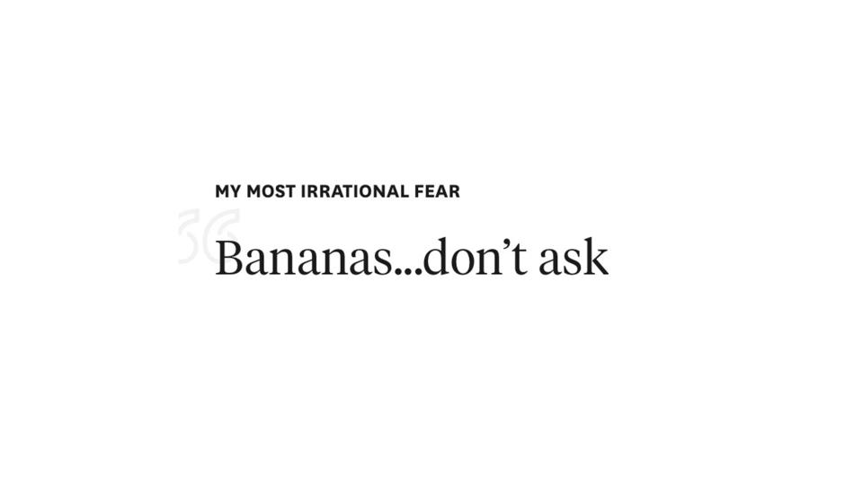 Snakes coming up through your toilet pipes. An A/C unit falling on you. A shark in a swimming pool. These are irrational fears. Bananas are not.