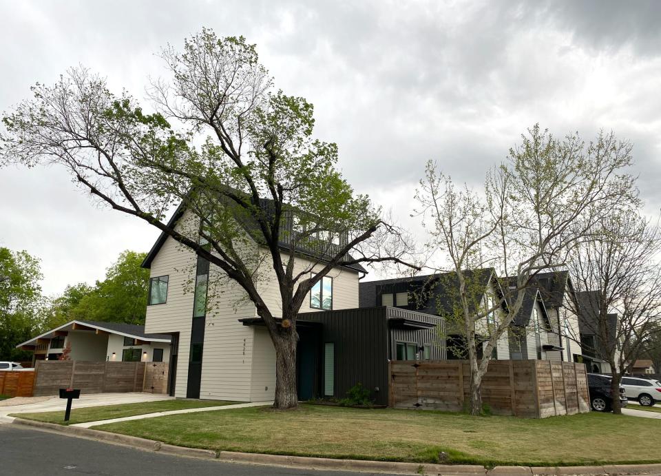 The corner of Jester Drive and Redd Street in Austin, Texas.