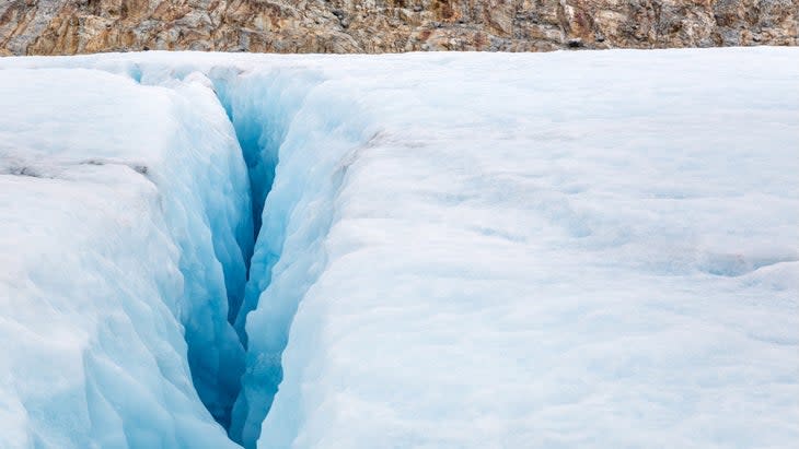 A close-up look at a crevasse. Photo: Anke Wittkowski/Getty Images