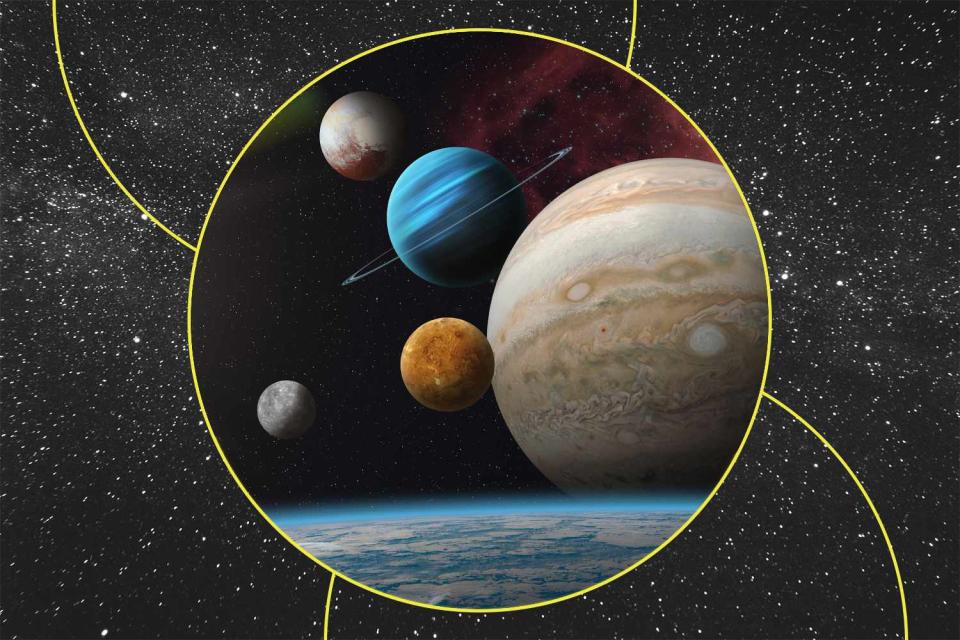 <p>Getty</p> Planets in space