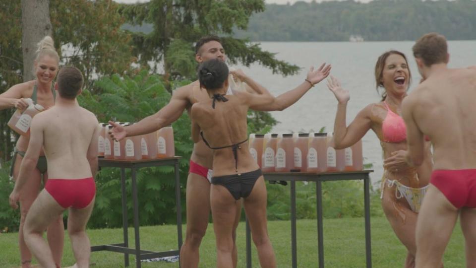 The ladies and younger men play a raunchy game on “MILf Manor.” TLC